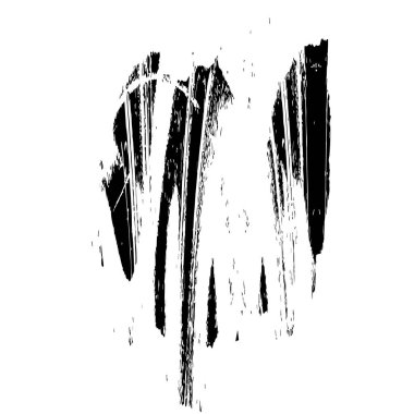 siyah fırça darbesi ve doku. vektör 