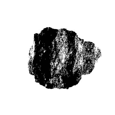 beyaz arkaplanda izole edilmiş siyah fırça darbesinin grunge dokusu 