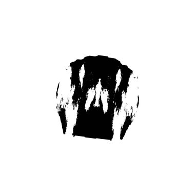  beyaz arkaplanda mürekkep fırçası darbesi çizildi.