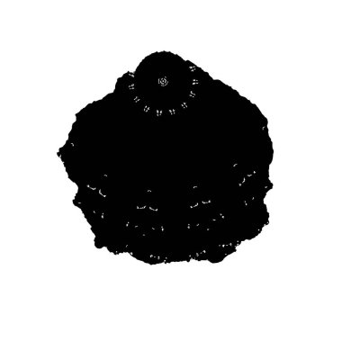  beyaz arkaplanda mürekkep fırçası darbesi çizildi.