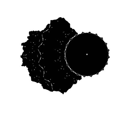  beyaz arkaplanda mürekkep fırçası darbesi çizildi.