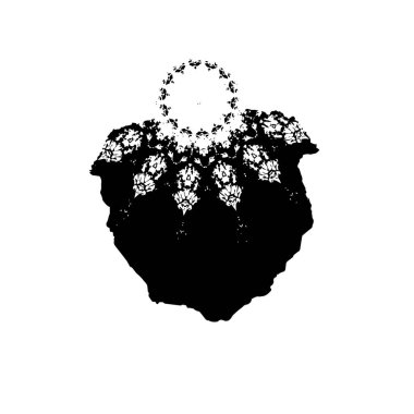  beyaz arkaplanda mürekkep fırçası darbesi çizildi.