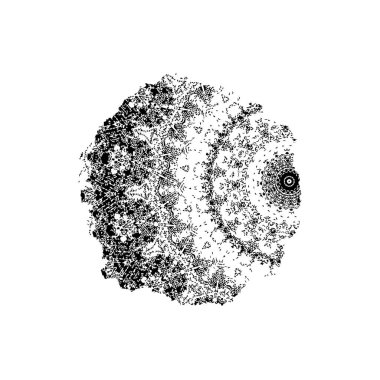  beyaz arkaplanda mürekkep fırçası darbesi çizildi.