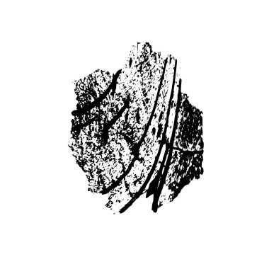  beyaz arkaplanda mürekkep fırçası darbesi çizildi.