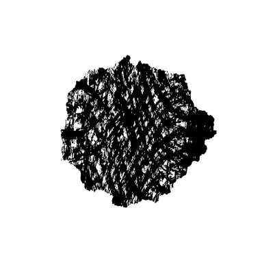 beyaz arkaplanda izole edilmiş siyah fırça darbesinin grunge dokusu 