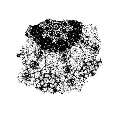  beyaz arkaplanda mürekkep fırçası darbesi çizildi.