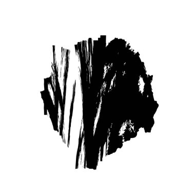  beyaz arkaplanda mürekkep fırçası darbesi çizildi.