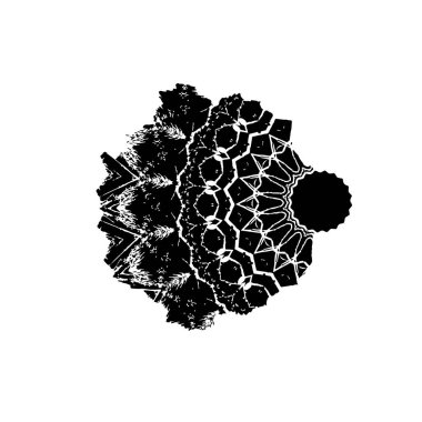 El yapımı mandala. karalama biçimi.