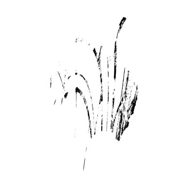 siyah fırça darbesi ve doku. grunge soyut el - boyanmış elementler.