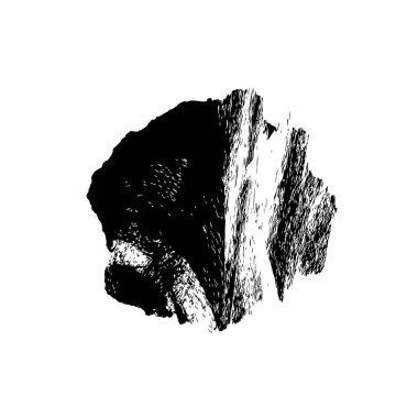 grunge siyah fırça darbesi izole edildi.