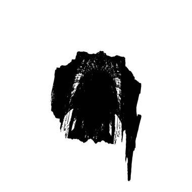 siyah fırça darbesi ve doku. grunge soyut el - boyanmış elementler.