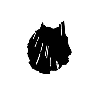 siyah beyaz el çizilmiş fırça boyası.