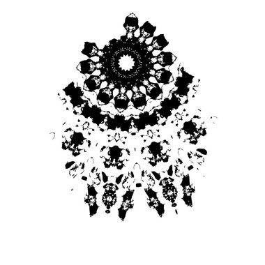 Beyaz arkaplanda mandala deseni