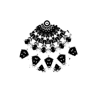 Beyaz arkaplanda siyah noktalı soyut grunge dokusu