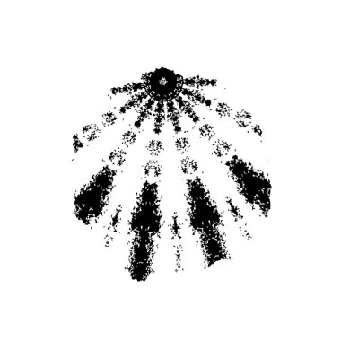 siyah mürekkep fırçası darbeleri beyaz üzerine izole