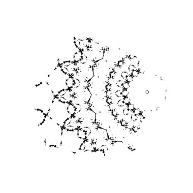 soyut molekül yapısı, vektör arkaplan illüstrasyonu
