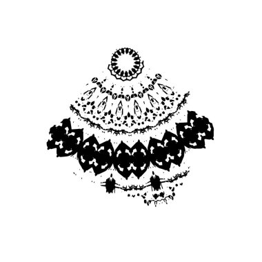 Tasarımınız için geleneksel süsleme vektörü çizimi