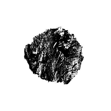 grunge siyah fırça darbesi beyaz arkaplanda izole