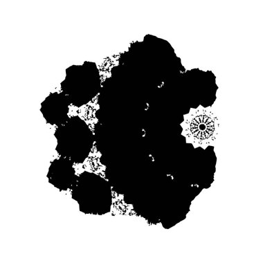 soyut grunge siyah fırça darbeleri