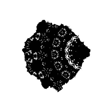 Virüs ve hücrelerin izole edilmiş sembolü. Virüs ve bakteri stok vektör çizimi koleksiyonu.