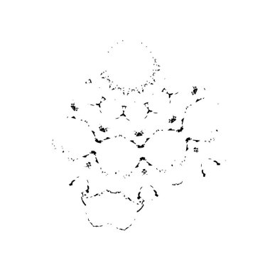 Soyut mürekkep fırçası dokusu, beyaz arka planda beyaz boya sıçraması.