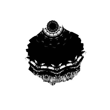 Vektör çizimi. Böğürtlenli bir Noel ağacının el çizimi..