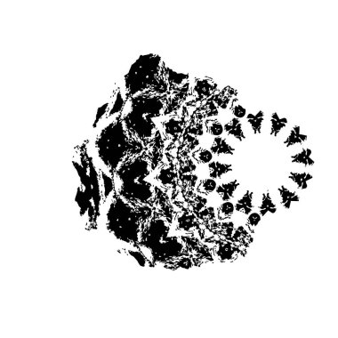 Grunge mürekkep sıçramasının basit illüstrasyonu