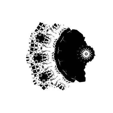 Grunge mürekkep sıçramasının basit illüstrasyonu