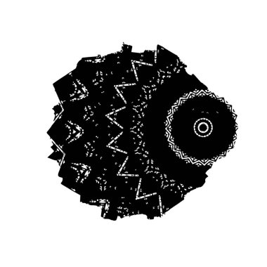 Grunge mürekkep sıçramasının basit illüstrasyonu