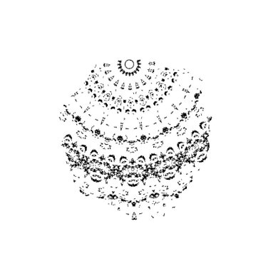 Grunge mürekkep sıçramasının basit illüstrasyonu