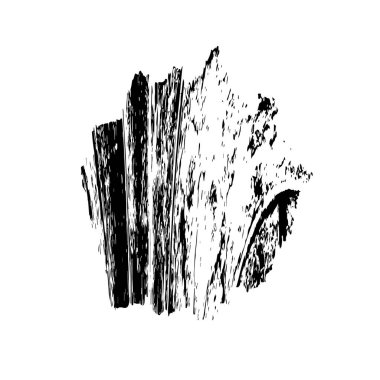 Grunge fırça darbeleri vektör illüstrasyonunu ayarlar. Siyah beyaz fırça darbeleri. El yapımı fırça darbesi. soyut mürekkep dokusu arkaplanı.