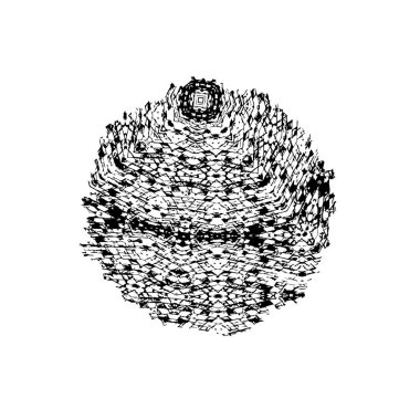 soyut siyah ve beyaz izole vektör çizimi