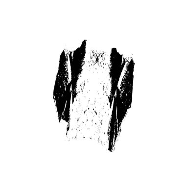 Siyah mürekkep fırçası darbeleri. Grunge 'un arka planı. vektör illüstrasyonu.