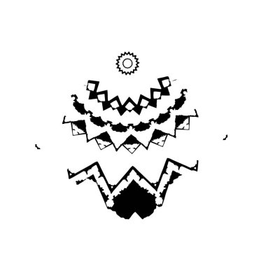 Cadılar Bayramı parti simgesi, vektör illüstrasyonu