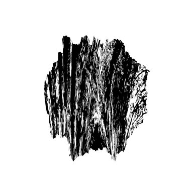 siyah fırça dokusu beyaz üzerine izole