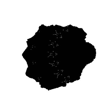 ülke haritası simgesi siyah. Düz stil. vektör illüstrasyonu