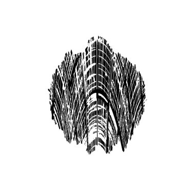 Beyaz arka planda soyut siyah nokta. vektör illüstrasyonu