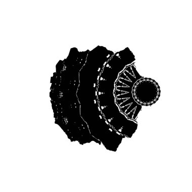 Grunge mürekkep sıçramasının basit illüstrasyonu