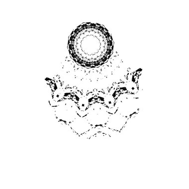 siyah ve beyaz vektör çizimi - beyaz arkaplanda çizilmiş mürekkep fırçası vuruşu.