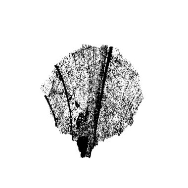 siyah ve beyaz vektör çizimi - beyaz arkaplanda çizilmiş mürekkep fırçası vuruşu.
