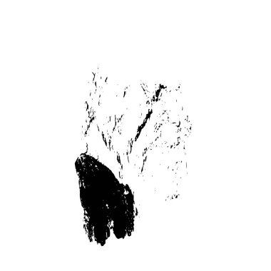 siyah ve beyaz vektör çizimi - beyaz arkaplanda çizilmiş mürekkep fırçası vuruşu.