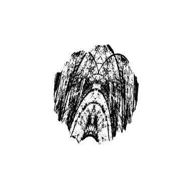 siyah ve beyaz vektör çizimi - beyaz arkaplanda çizilmiş mürekkep fırçası vuruşu.