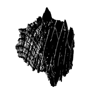 siyah ve beyaz vektör çizimi - beyaz arkaplanda çizilmiş mürekkep fırçası vuruşu.