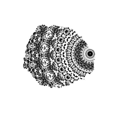 siyah ve beyaz vektör çizimi - beyaz arkaplanda çizilmiş mürekkep fırçası vuruşu.