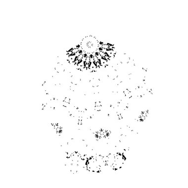 siyah ve beyaz vektör çizimi - beyaz arkaplanda çizilmiş mürekkep fırçası vuruşu.