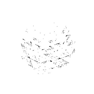 siyah ve beyaz vektör çizimi - beyaz arkaplanda çizilmiş mürekkep fırçası vuruşu.