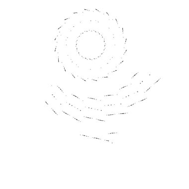 siyah ve beyaz vektör çizimi - beyaz arkaplanda çizilmiş mürekkep fırçası vuruşu.