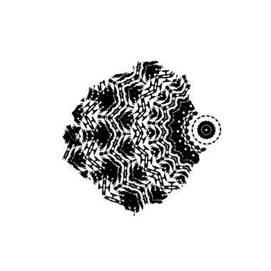 siyah ve beyaz vektör çizimi - beyaz arkaplanda çizilmiş mürekkep fırçası vuruşu.