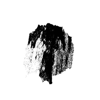 siyah ve beyaz vektör çizimi - beyaz arkaplanda çizilmiş mürekkep fırçası vuruşu.