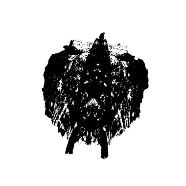 siyah ve beyaz fırça darbesi vektör çizimi  